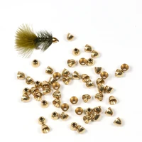 30pcs 5 5mm brass cone head for slamon fishing tube fly streamer fly trout fishing fly tying beads material