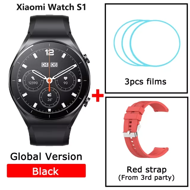 

Смарт-часы Xiaomi Mi Watch S1 мужские, водонепроницаемые спортивные Смарт-часы с фитнес-трекером, Bluetooth, для Android и IOS