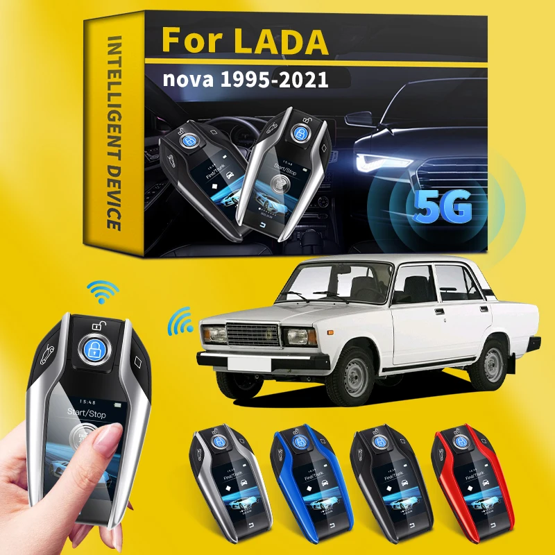 

For LADA nova 1995-2021 Modified Smart LCD Key Keyless Entry Remote Car Key with LCD Screen Display Screen Smart Key Auto Goods
