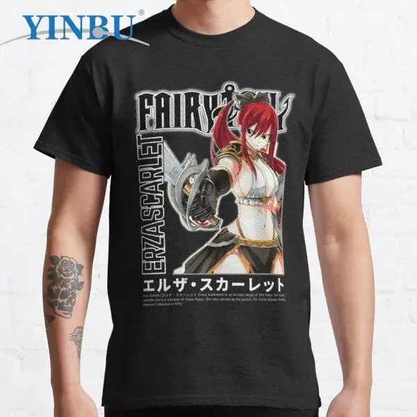 

ERZA SCARLET Men's clothing anime graphic t shirts for men 2023 streetwear