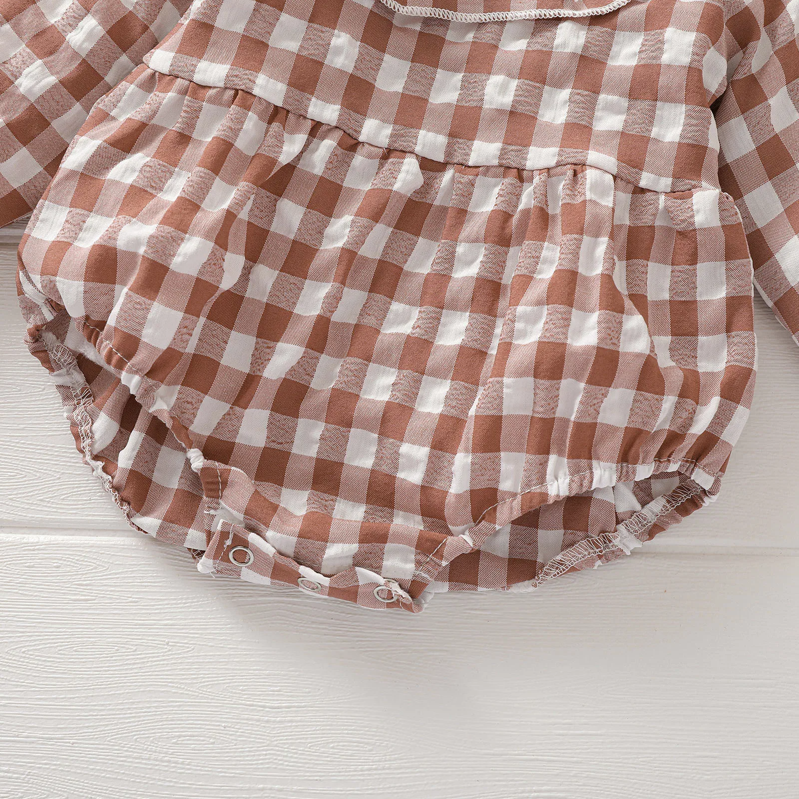 Imcute Newborn 0-24M Toddler Baby Girls Bodysuits Clothes Ruffle Plaid Print Bodysuit Jumpsuit Infant Spring Summer Outfit