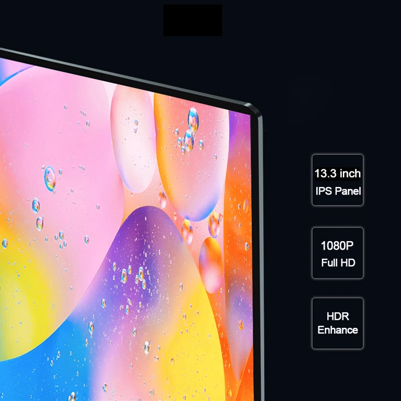 13 3inch usb c hdmi compatible 19201080p pd hdr portable monitor for switch ps4 macbook pro portable screen gaming monitor free global shipping