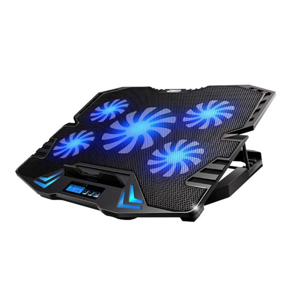 

Laptop Cooler 12-17 inches 5 Speed Cooling Fans Led Screen 2 USB Port 2400RPM Laptop Cooling Pad Notebook Stand for Lapto
