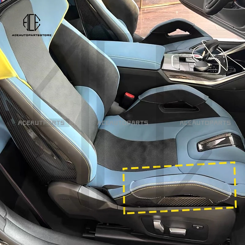 Фото G8X M Carbon Bucket Seat Bolster из натуральной кожи для BMW G87 M2 G80 G81 M3 G82 G83 M4 F90 M5 F92 M8 Интерьер №2