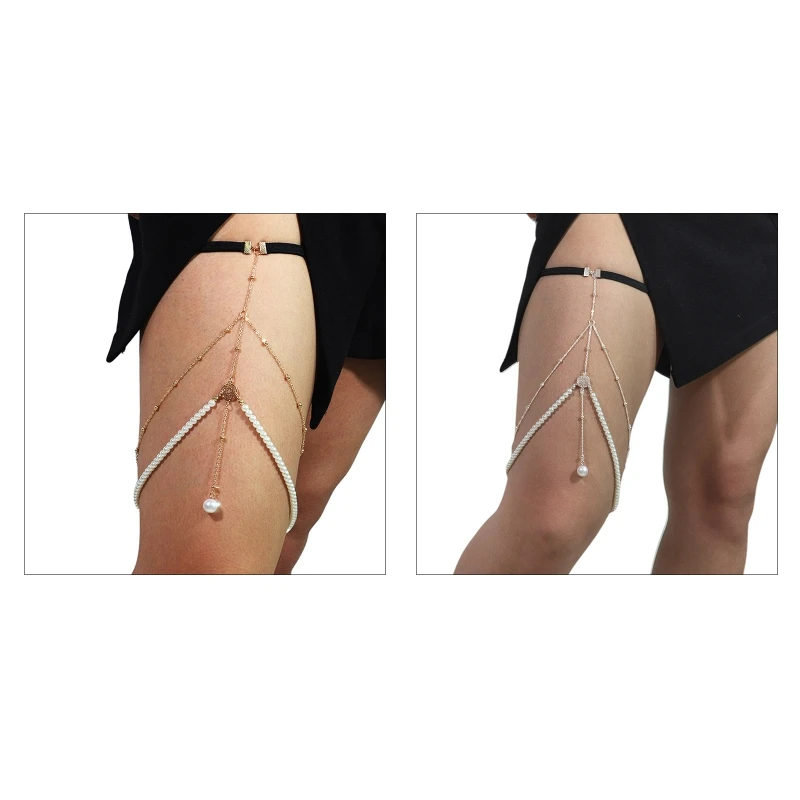 

Three Layer Tassel Thigh Chain Antislip Belt Beach Bikini Nightclub Leg Decors