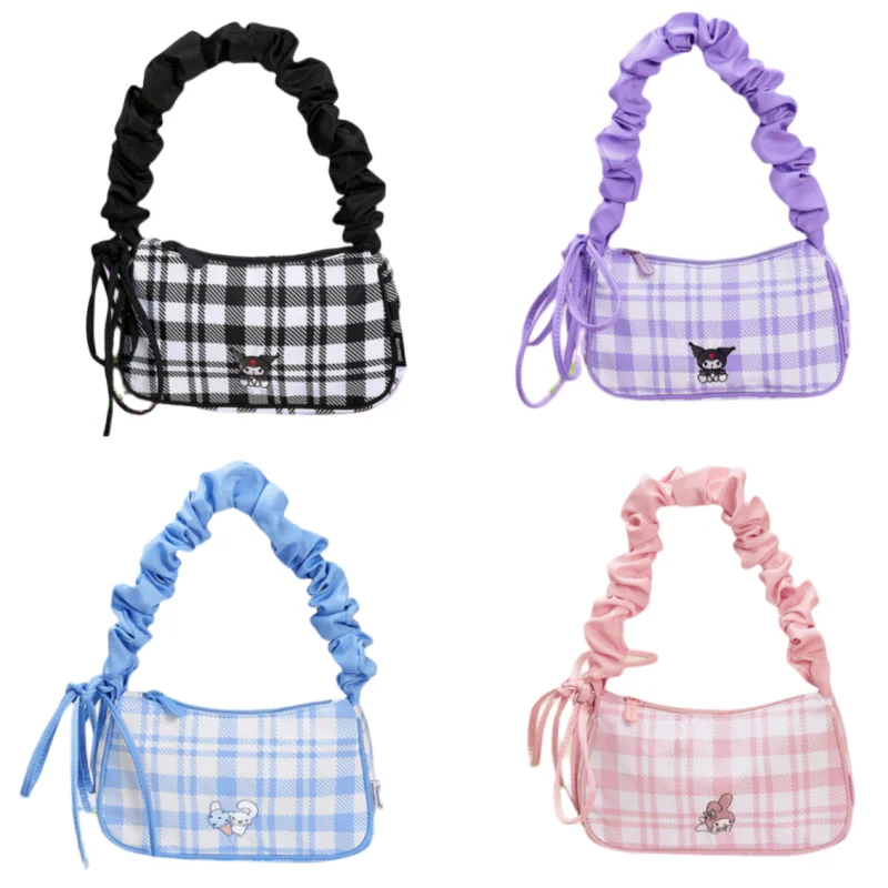 

Sanrio Cartoon Kawaii Armpit Bag Girl Sweet Kuromi Cinnamoroll My Melody Japanese Trendy All-Match Shoulder Bag Accessories Gift