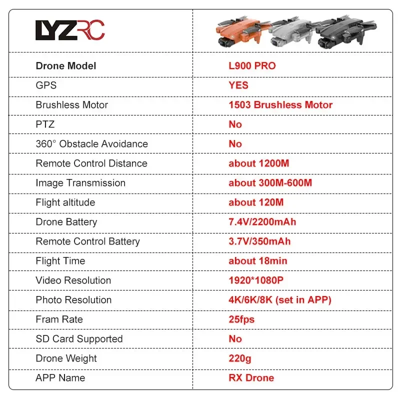 LYZRC L900 PRO Дрон 4K