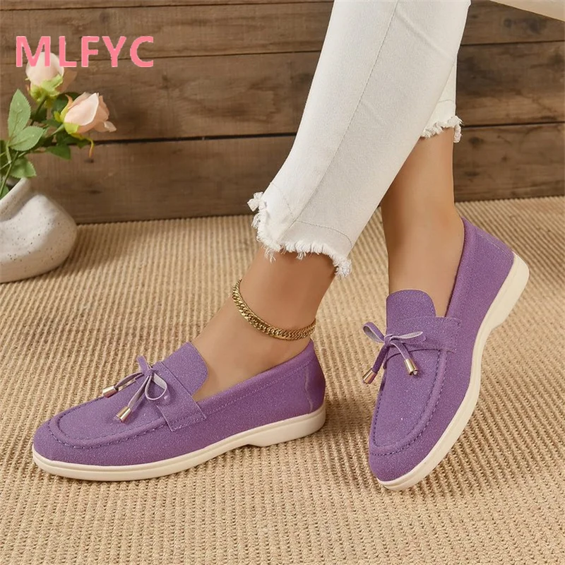 

2023 Autumn New British Style Versatile Lefu Shoes Women's Spring and Autumn Lazy People Step on Comfortable Large Flat Shoes