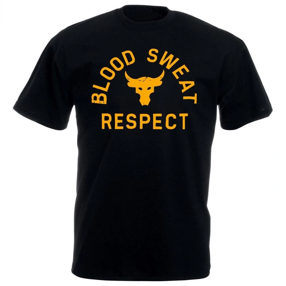 

Men Project Rock Blood Sweat Respect Graphic TShirt Male Fashion Casual Tops Hombre Summer XS-4XL Tees Roupas Masculinas