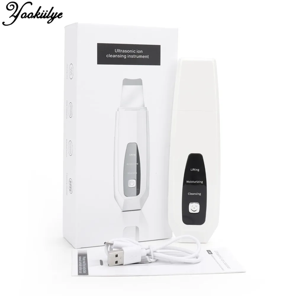 

EMS ультразвуковой скруббер для кожи, машина для удаления черных точек, очищение пор, пилинг, лифтинг, отшелушивающий уход за лицом