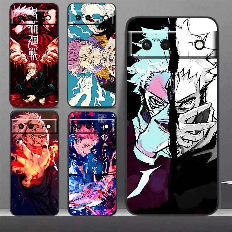

Jujutsu Kaisen Yuhito Kojou Gojou Phone Case For Google Pixel 7 6 Pro 6A 5A 5 4 4A XL 5G Black Soft Cover Fundas Coque Capa