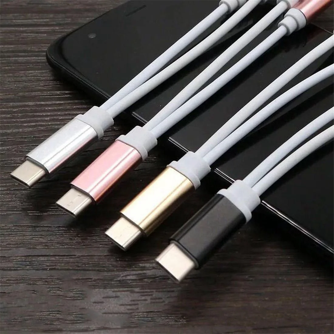 1x черный USB TYPE-C to 3 5 внешний кабель для наушников адаптер зарядки телефона и 2 шт. в