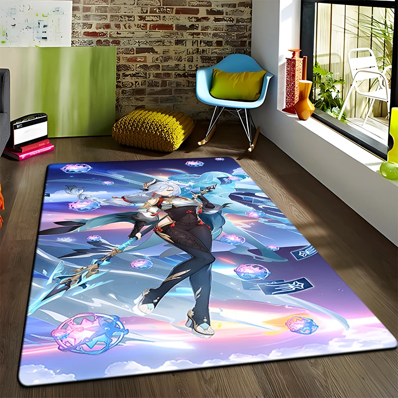 

Multicolor Genshin Impact creative crawling rugs for bedroom outdoor area rug Doormat Table mat Yoga mat room decor play mat