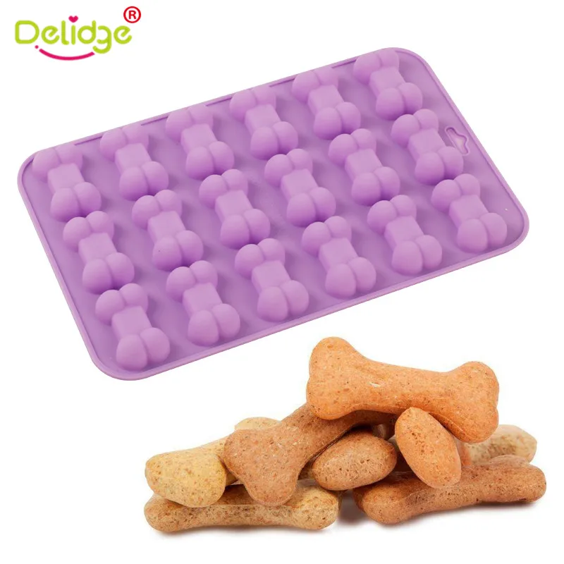 

1pc 18 Holes Mini Dog Bones Shape Cake Mold Silicone DIY Icecube Chocolate Soap Moulds Pastry Cookie Baking Tools