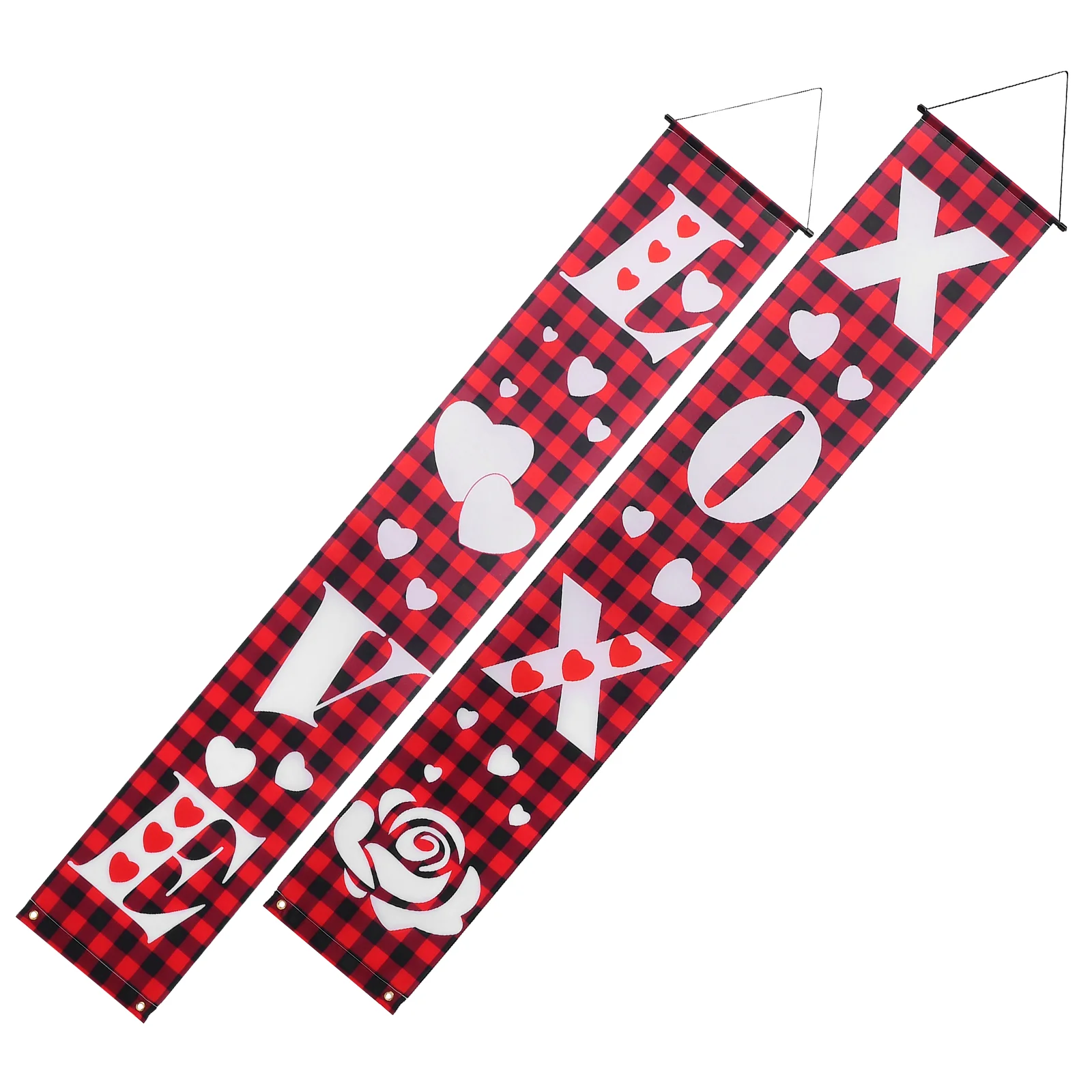 

Listing Valentines Day Banner Door Curtains Hanging Porch Sign Polyester Gnome Pattern Couplet
