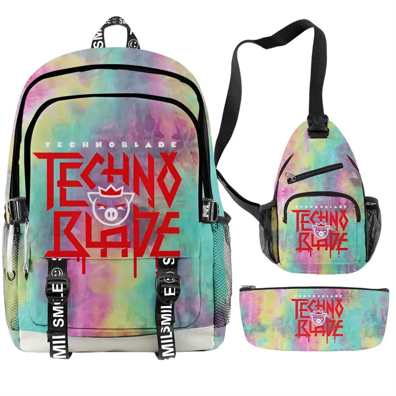 

Technoblade Merch Backpacks Techno Dream Team SMP MCYT Mochila Students Teenage School Bags Men Oxford Laptop A4 Big Travel Bags