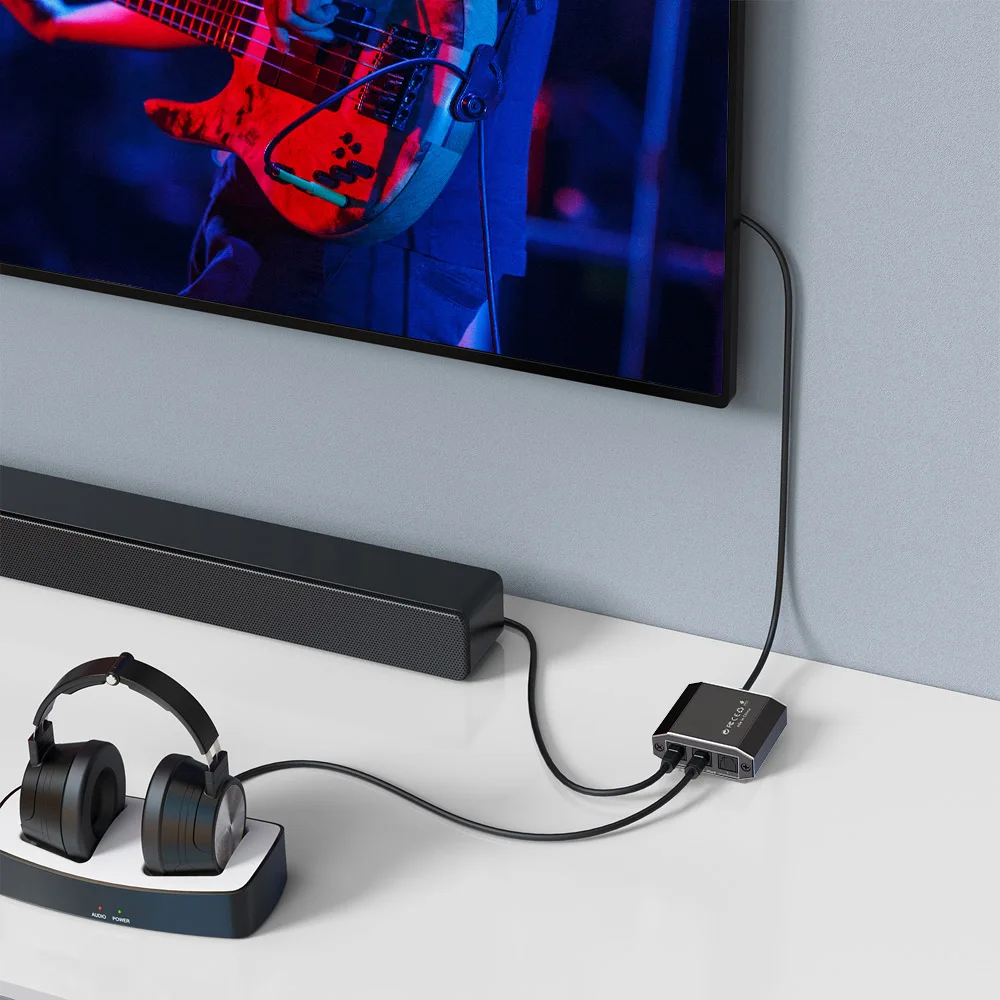 Алюминиевый сплав Spdif Toslink оптический цифровой аудио сплиттер 1x3 Поддержка 5.1CH LPCM 2