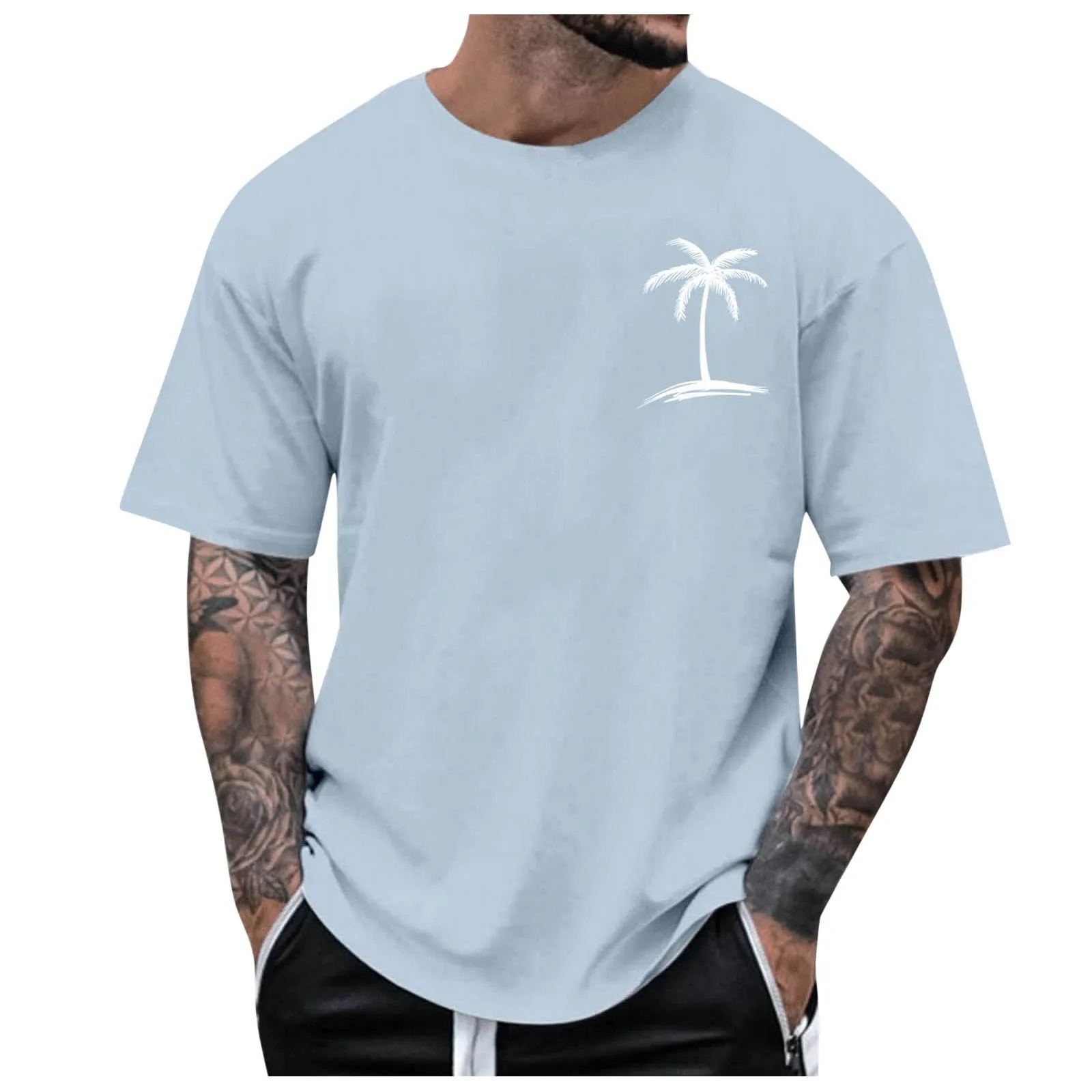 

Футболка мужская с круглым вырезом и коротким рукавом, модная Свободная Повседневная рубашка с графическим креативным Ретро принтом, уличная спортивная блузка, лето