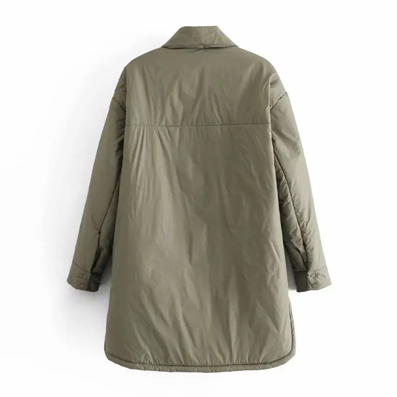 Women's Shirts Jackets Thin Parka Oversize Shirt Coats Armygreen Outerwear Coats Bf Long Sleeve Khaki Coat 2022 New