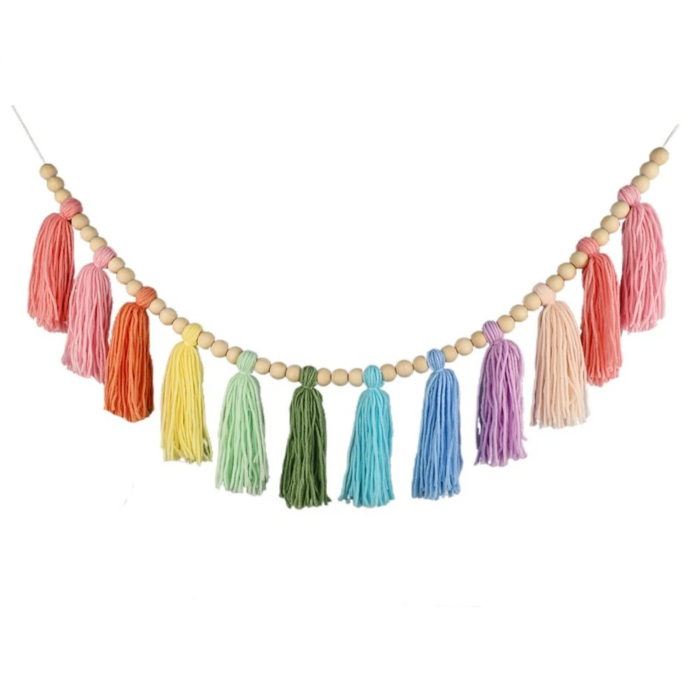 Радужная гирлянда с кисточками