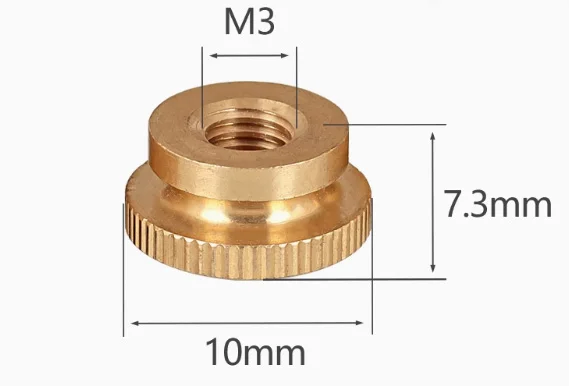 

Латунная гайка ручного винта с высокой головкой/декоративная гайка с глухим отверстием M3-M8