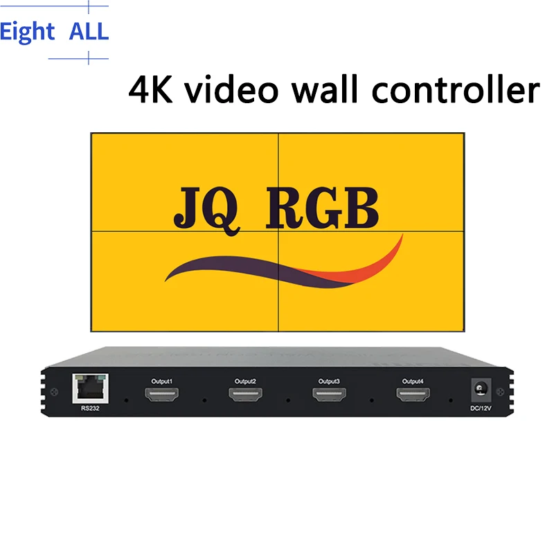 Фото 4K 2x2 HDMI DVI ТВ Контроллер видеостены Многоэкранный процессор Switcher1X2 1X4 1X3 2X1 3x1 4X1 180' Флип для управления видеостеной №1