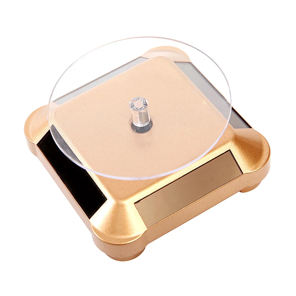 

1PC Jewelry Stand Turntable Jewelry Display Solar Rotating Display Rotating Display Stand Rotating Plate