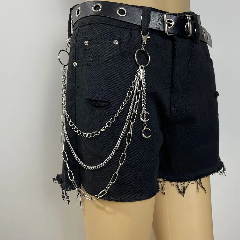 Cool Fashion Punk Body Chain Tassel Moon Pattern Metal Gift For Women Sexy Belt Waist Chain Dress Accessories
