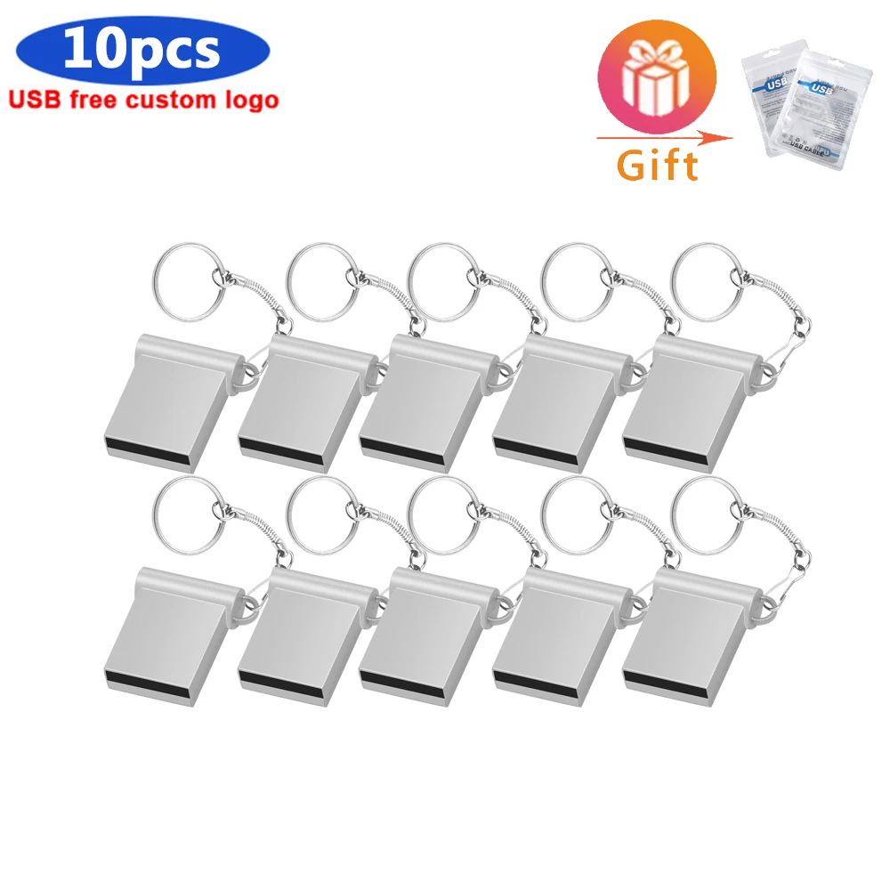 

10 шт. новый супер мини металлический usb флэш-накопитель 16/32 ГБ крошечная Флэшка карта памяти 64 ГБ 8 ГБ устройство хранения Водонепроницаемый u-диск