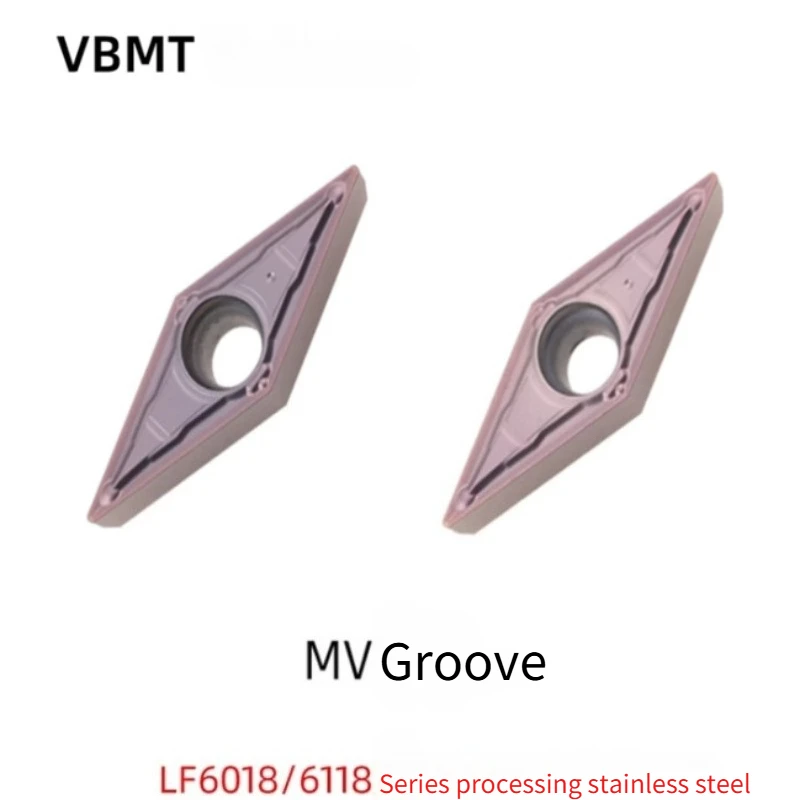 Фото 10 шт. VBMT160404/VBMT160408-MV LF6018/LF6118 токарные вставки с ЧПУ для обработки внутренних отверстий из нержавеющей стали №1