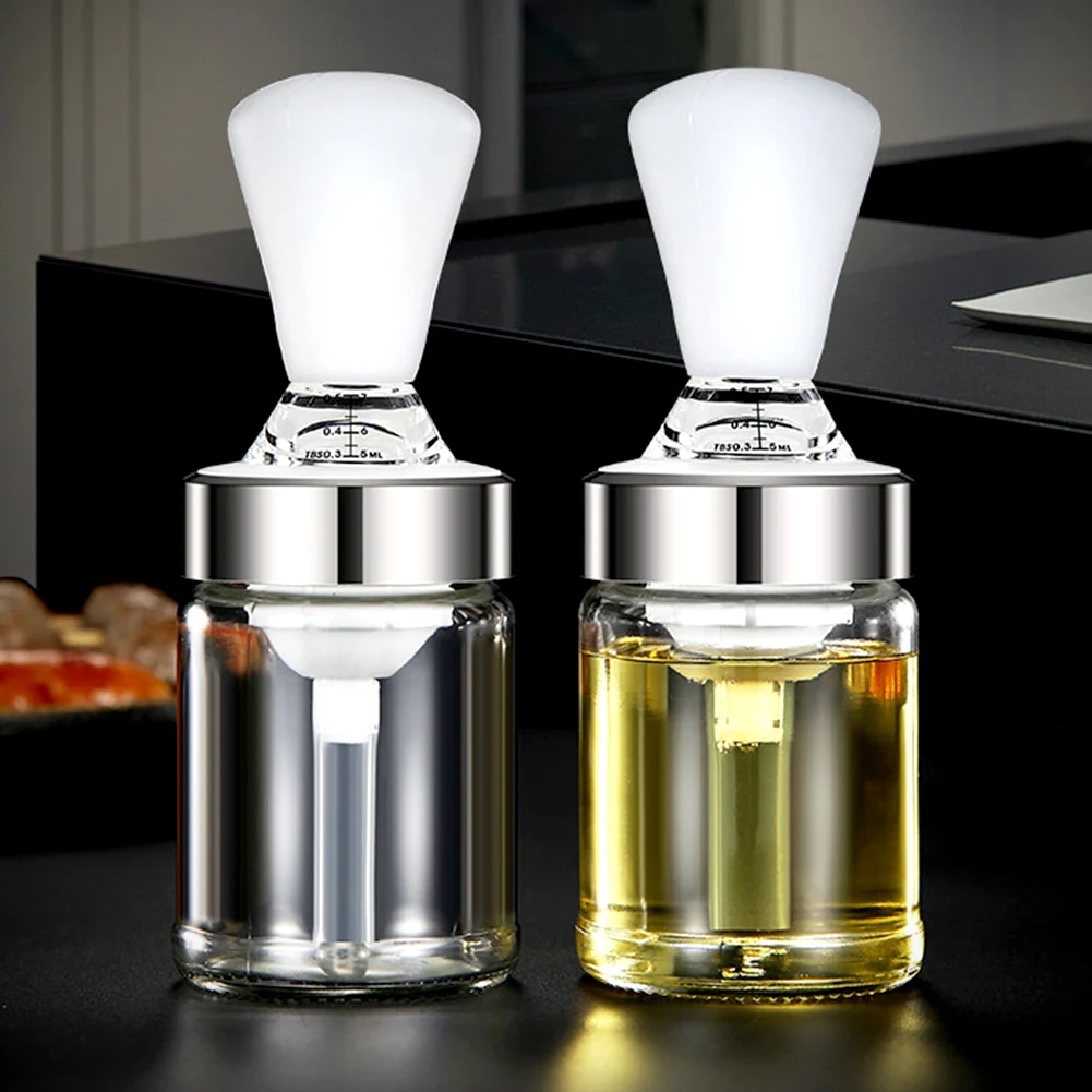 

Oil Brush Bottle Silicone Brush with Glass Oil Bottle Kitchen Cooking Baking Grilling Barbecue Baking Tool In Stock