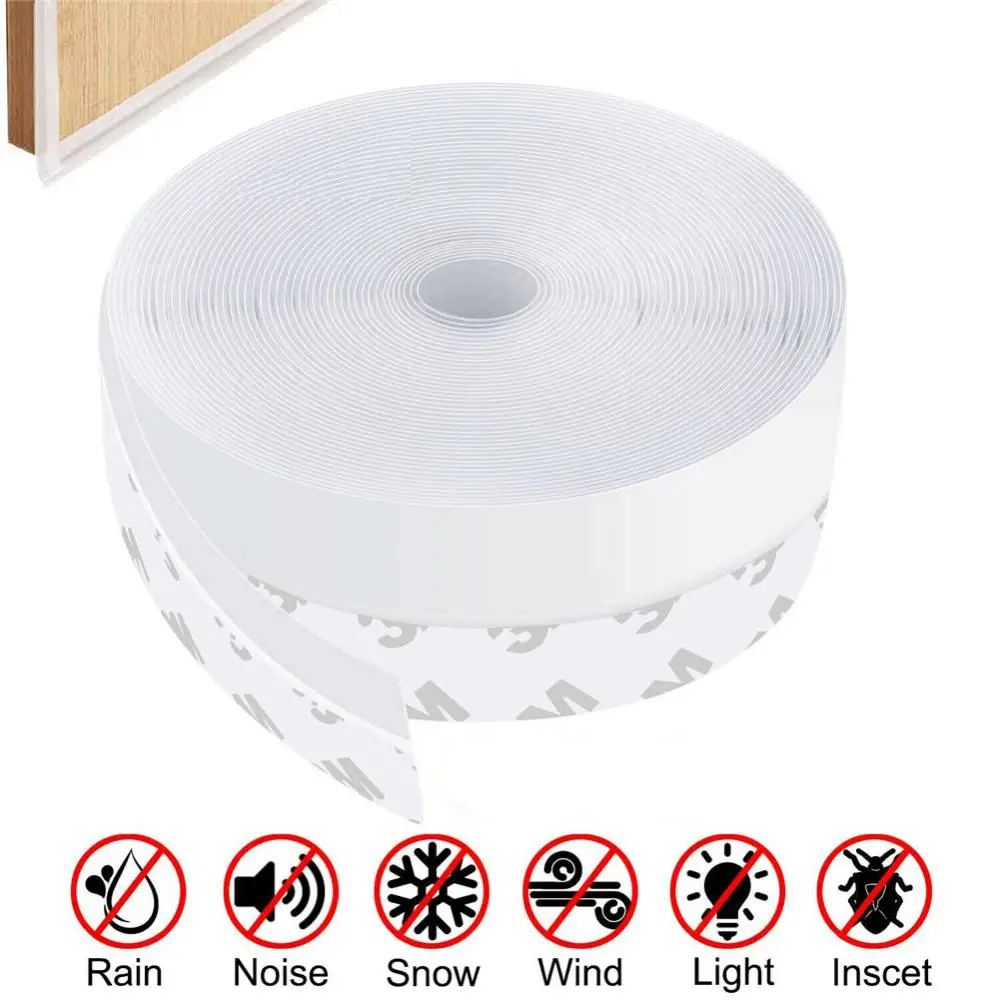 

Door Seam Door Bottom Seal Strip Weatherstrip Sound Insulation Self Adhesive Transparent Sealing Tape Wholesale Hot High Quality