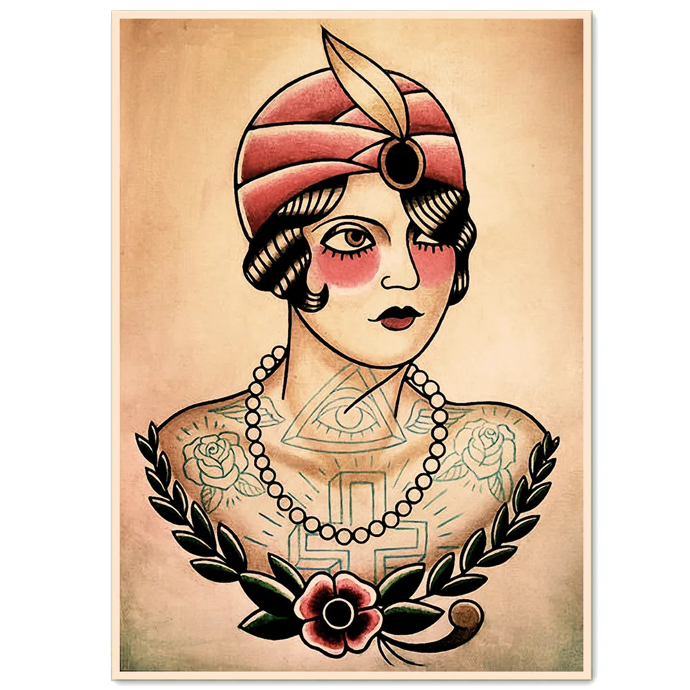 Винтажная матовая искусственная живопись Настенный декор парикмахерской