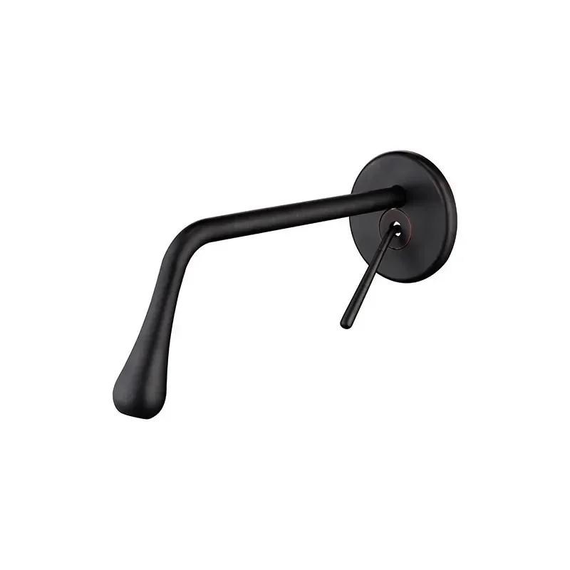 Смеситель для раковины в ванную комнату настенный кран цвета розового золота