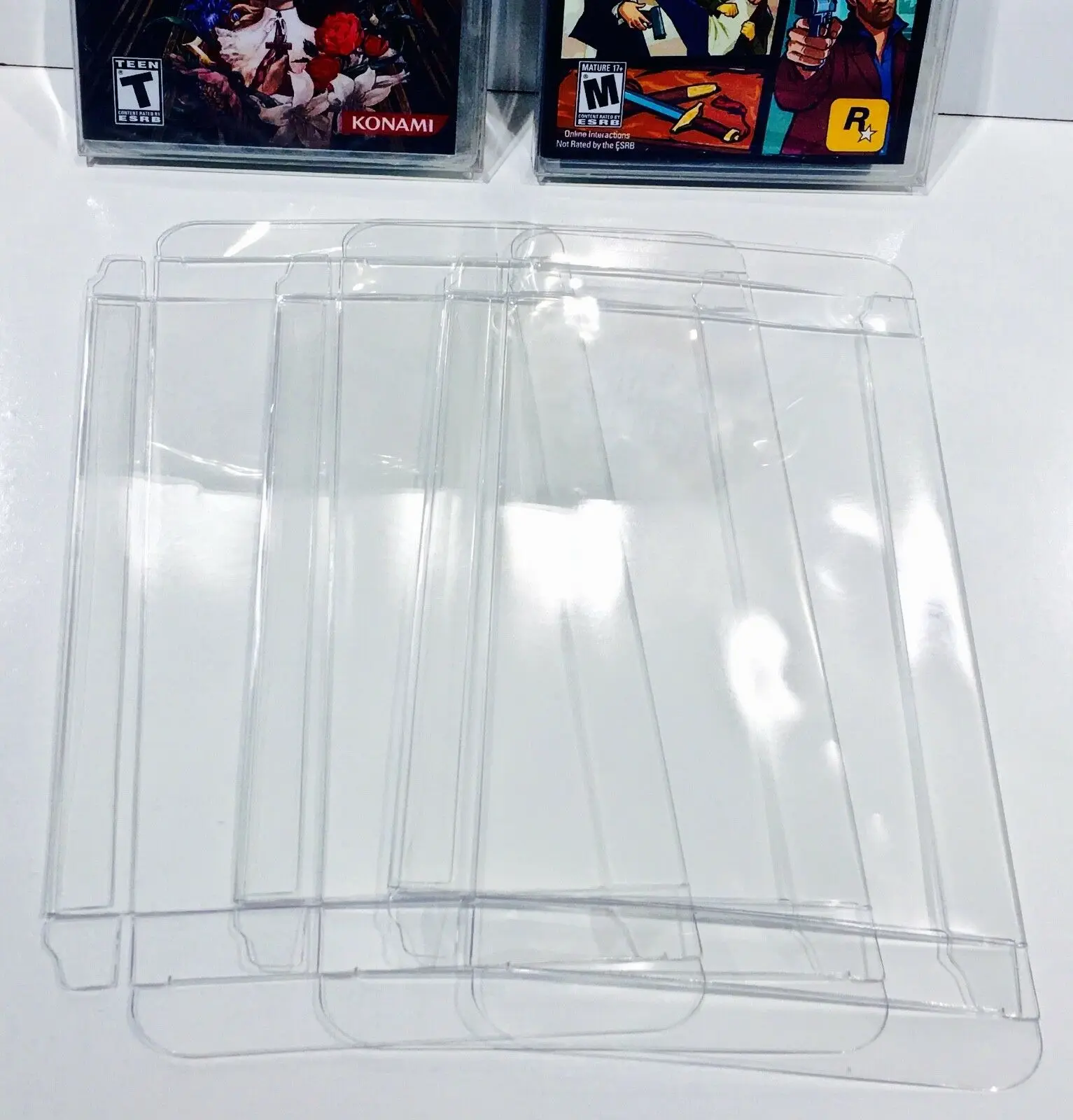 

5 коробок защитных чехлов для PSP PLAYSTATION PORTABLE Clear Custom
