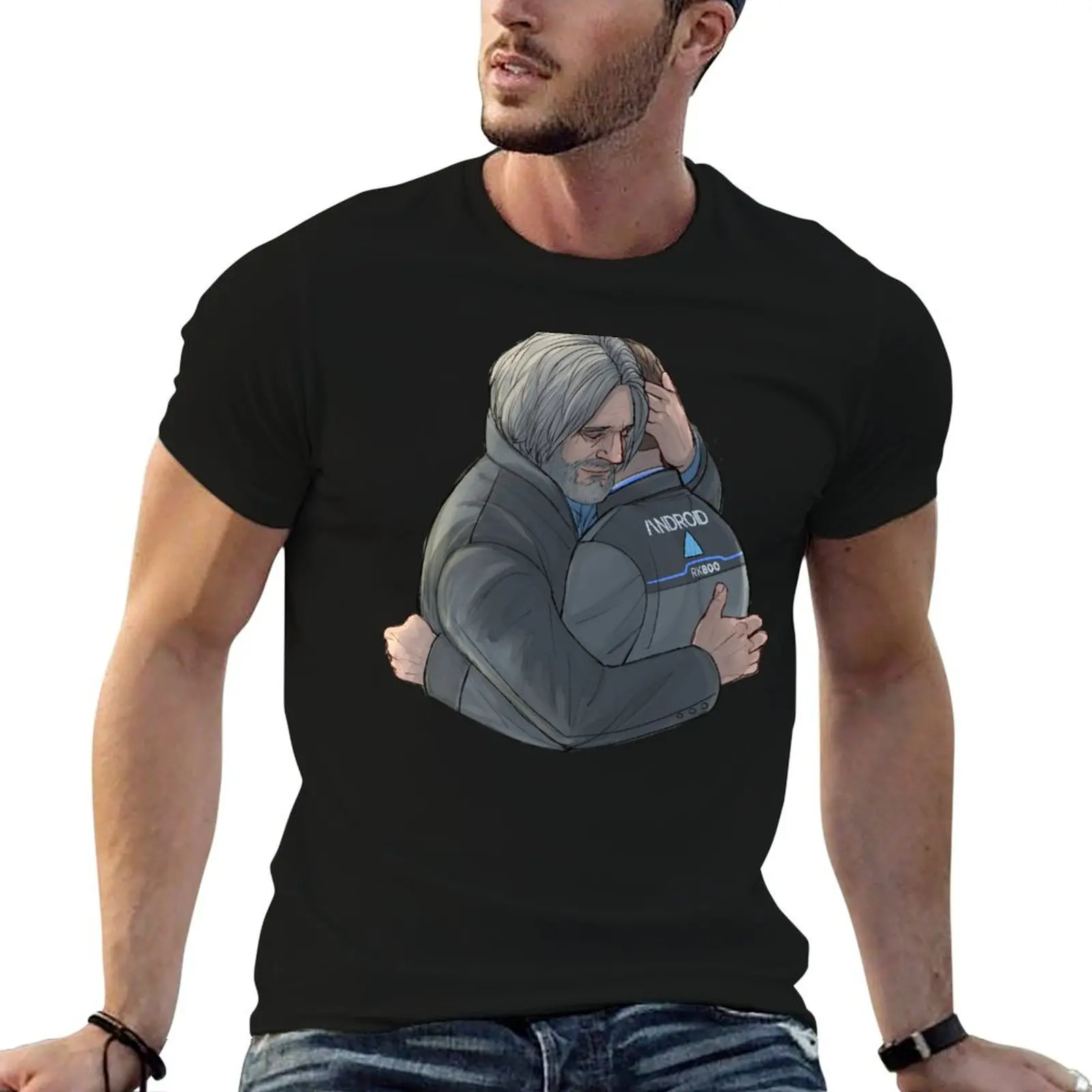 Футболка Hank and Connor мешковатые рубашки дизайнерские винтажная одежда эстетичная