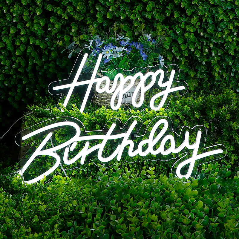Happy Birthday Neon Lights Beautifully Decorated LED Signs for Party Party Good Atmosphere Lights New