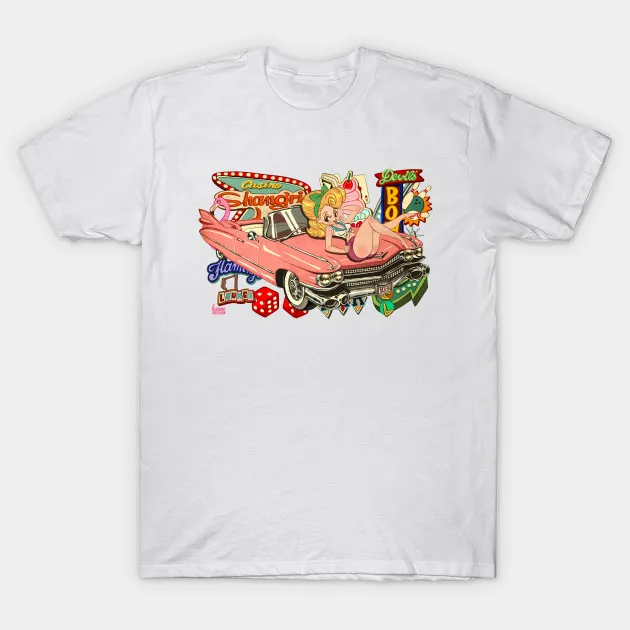 

2021 Men/women's Summer White Street Fashion Hip Hop Rockabella Shangrila Rockabilly T-shirt Cotton Tees Short Sleeve Tops