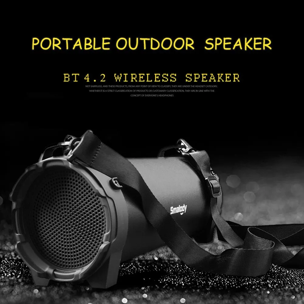 

Wireless Bluetooth Speaker With Rope Outdoor Soundbox 10W Stereo Bass Subwoofer Support FM Radio With Mic