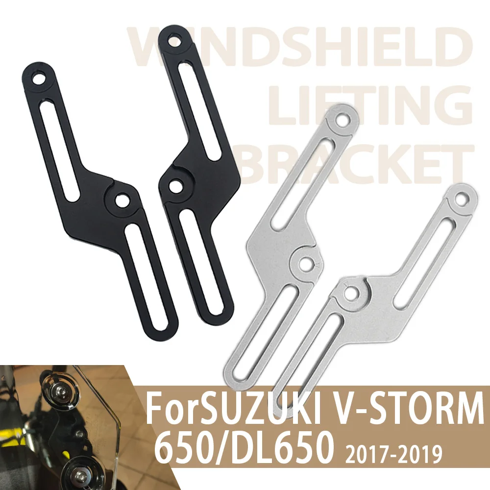 

Motorcycle Windscreen Adjusters CNC Aluminum Windshield Bracket For SUZUKI V-STROM 650 DL650 Vtrom650 Dl 650 2017 2018 2019