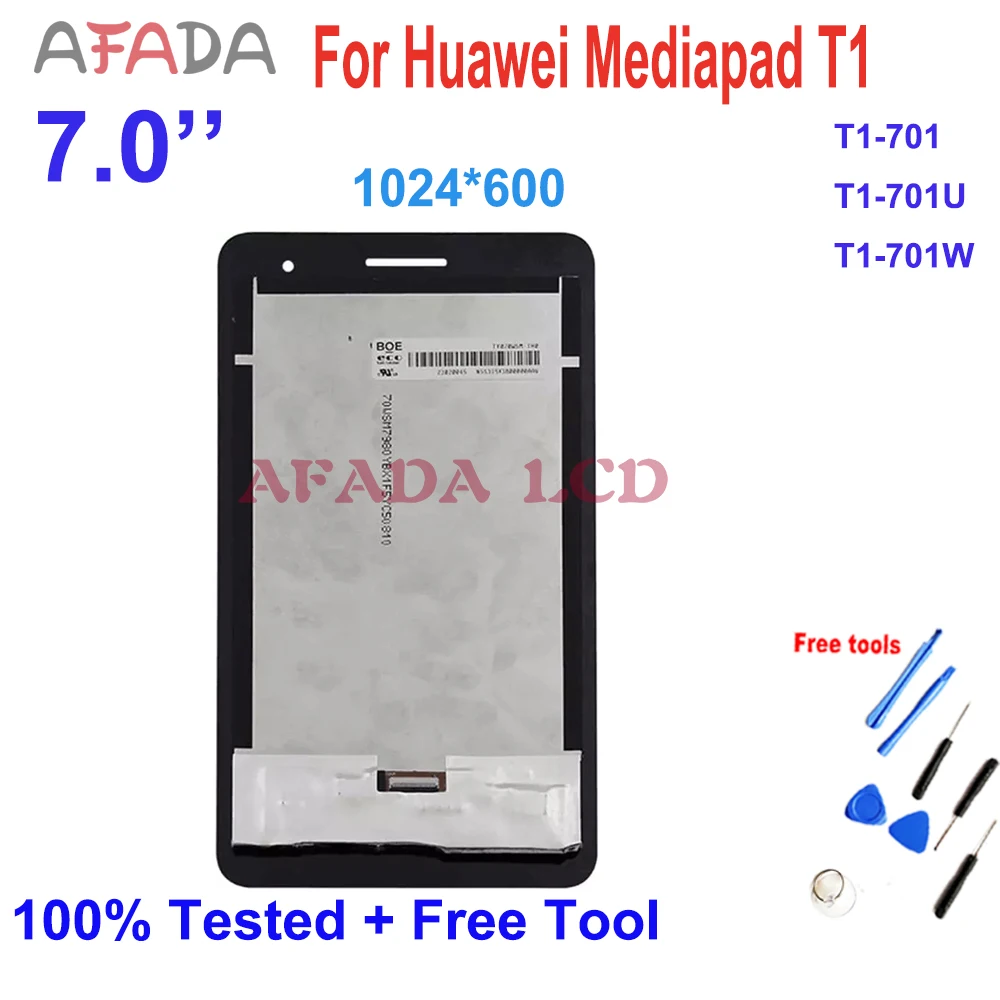 

7.0'' For LCD Display For Huawei Mediapad T1 T1-701 T1-701U T1-701W LCD Touch Screen Digitizer Assembly Replacement