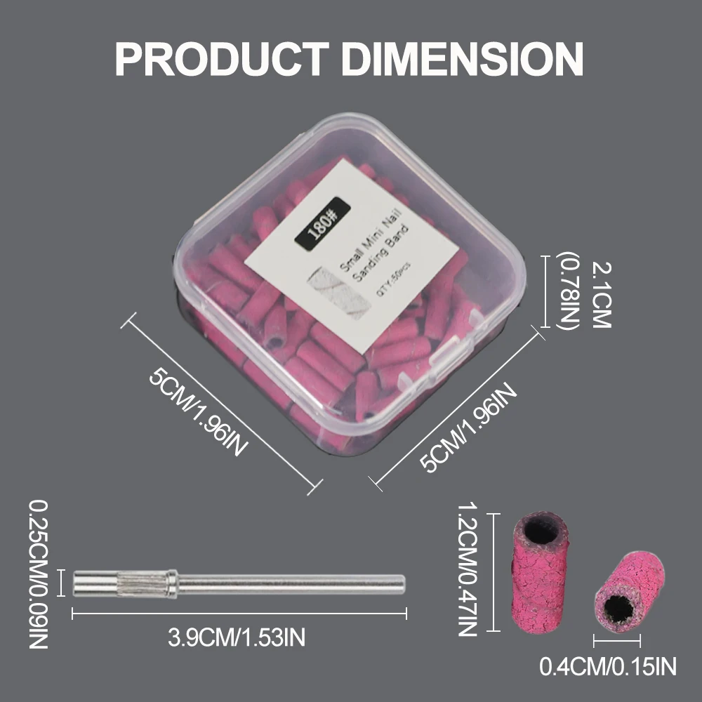 50 шт. 3 1/6 5 мм мини-набор шлифовальных лент с набором оправок для сверл ногтей