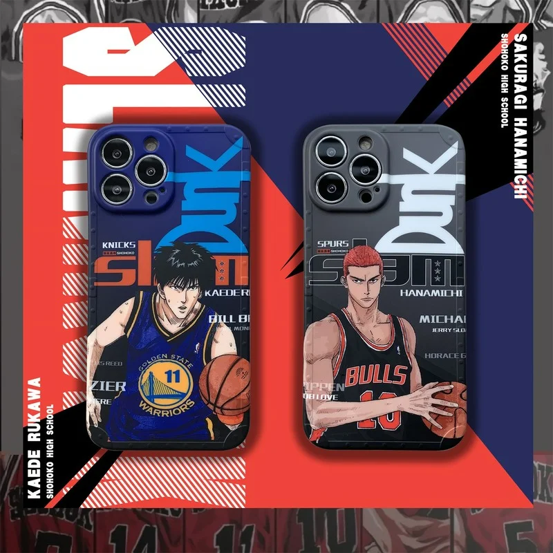 

For IPhone 7 8 Plus Case Fashion Comic Slum Dunk Cover for IPhone 11 12 13 Pro X XR XS Max Shockproof Phone Case IPhone 13 Case
