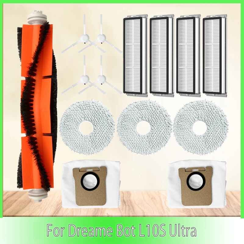 

Запчасти для робота Dreame Bot L10S Ultra Xiaomi Mijia Omni X10 +, сменная основная боковая щетка, HEPA фильтр, Швабра, тряпка, пылесос