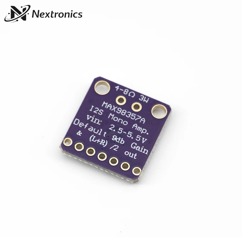 Фото 1/3/5 шт. MAX98357A I2S 3W Class D Модуль аудиоусилителя с ЦАП и декодером, плата-адаптер для Raspberry Pi ESP32 №5