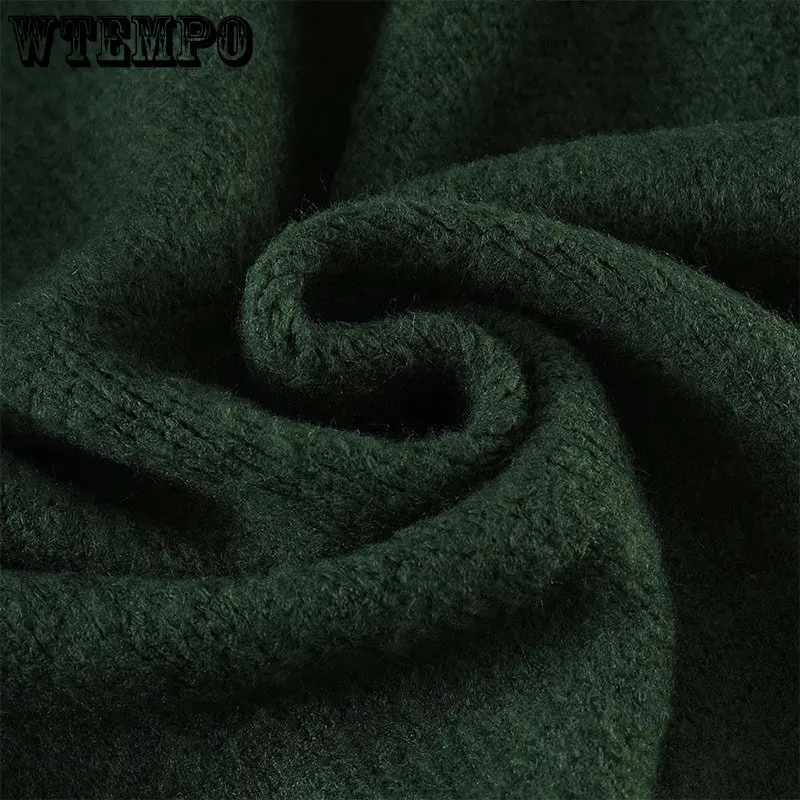 WTEMPO Women's Knitted Sweater Solid Dark Green Long Sleeve Top Soft Warm Pullover Fashion Casual Knit New Winter Top Wholesale images - 6