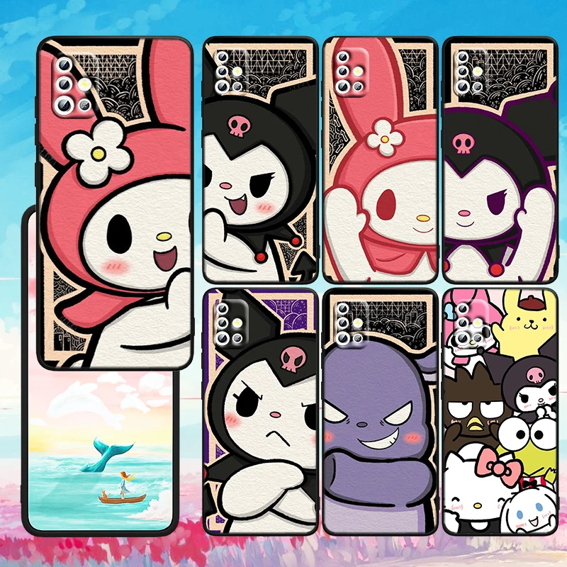 

Sanrio Kuromi Melody Cartoon For Samsung A73 A72 A71 A53 A52 A51 A42 A33 A32 A23 A22 A21S A13 A04 A04S A03 5G Black Phone Case