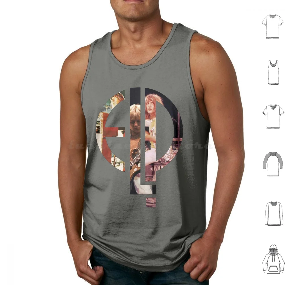 

Emerson , Lake & Palmer Tribute Tank Tops Print Cotton Keith Emerson Greg Lake Carl Parlmer Emerson Lake Palmer Tribute