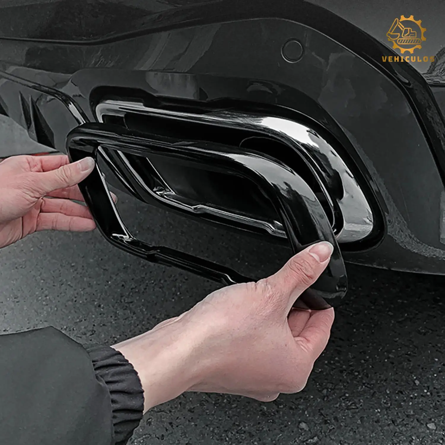 

2 шт., черная крышка наконечника выхлопной трубы глушителя для BMW X5 G05 X6 G06 X7 2019-2023, замена накладки заднего бампера