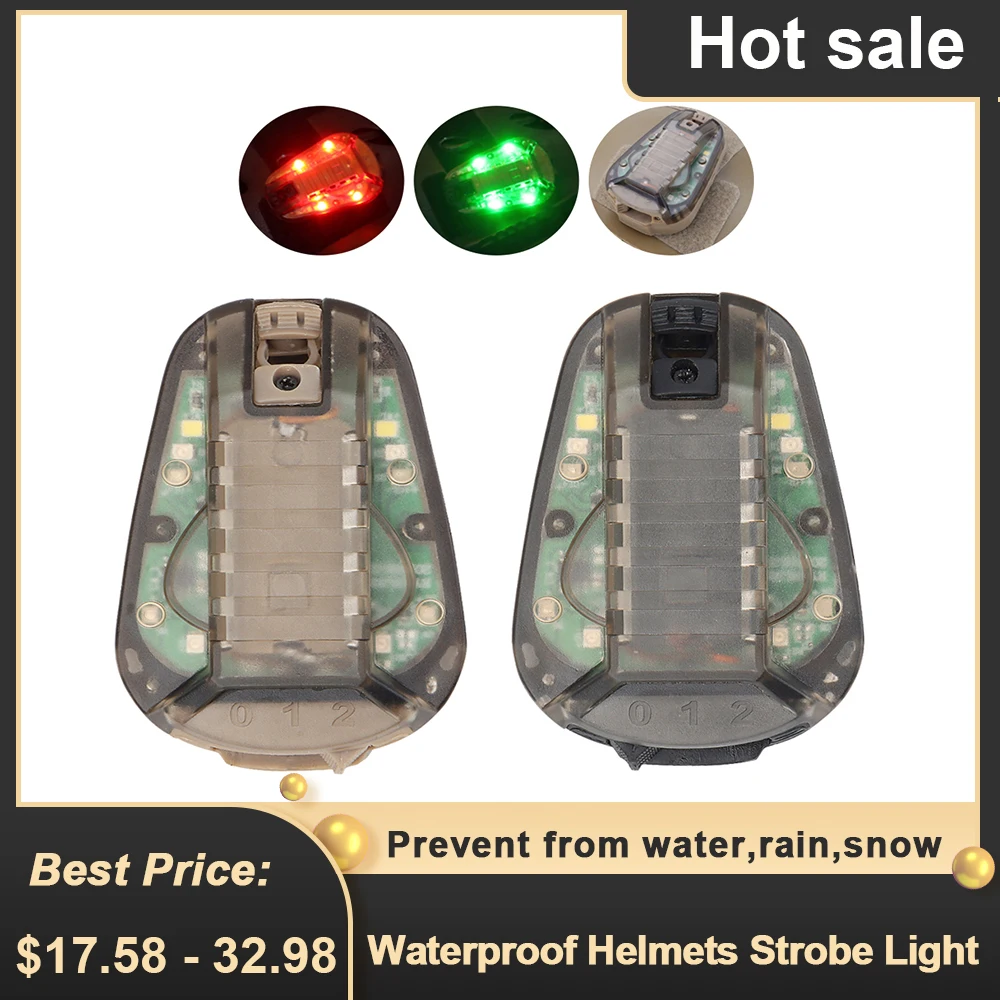 

Waterproof Helmets Strobe Light Multipurpose Ladybird Lamp Tactics Survival Safety Flash Light For Camping Outdoor Survival Tool